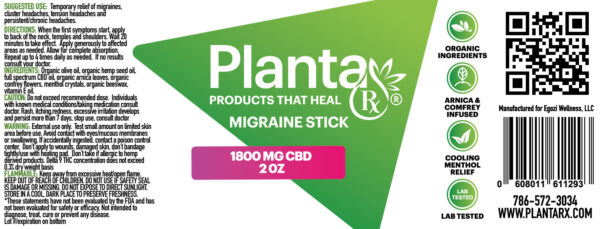 Planta RX Migraine Stick 1800 mg CBD