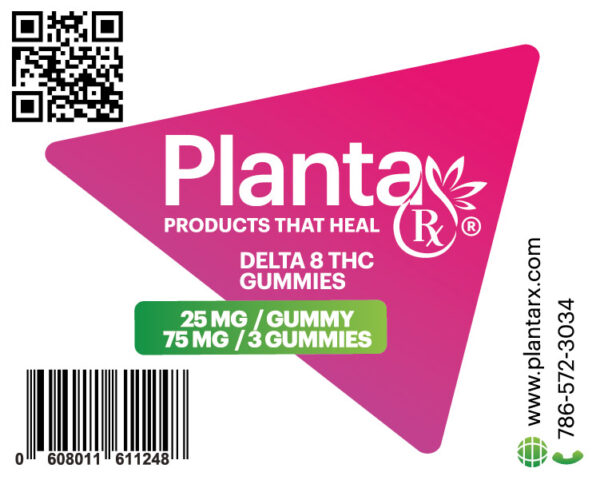 Planta Rx  Delta 8 THC Gummies Sample Bag 75mg