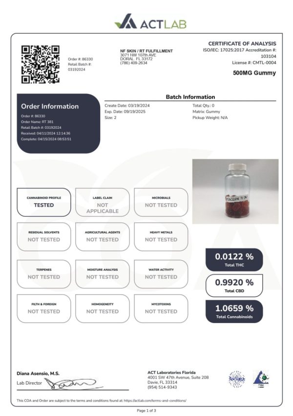 CBD 500mg Gummy - Image 2